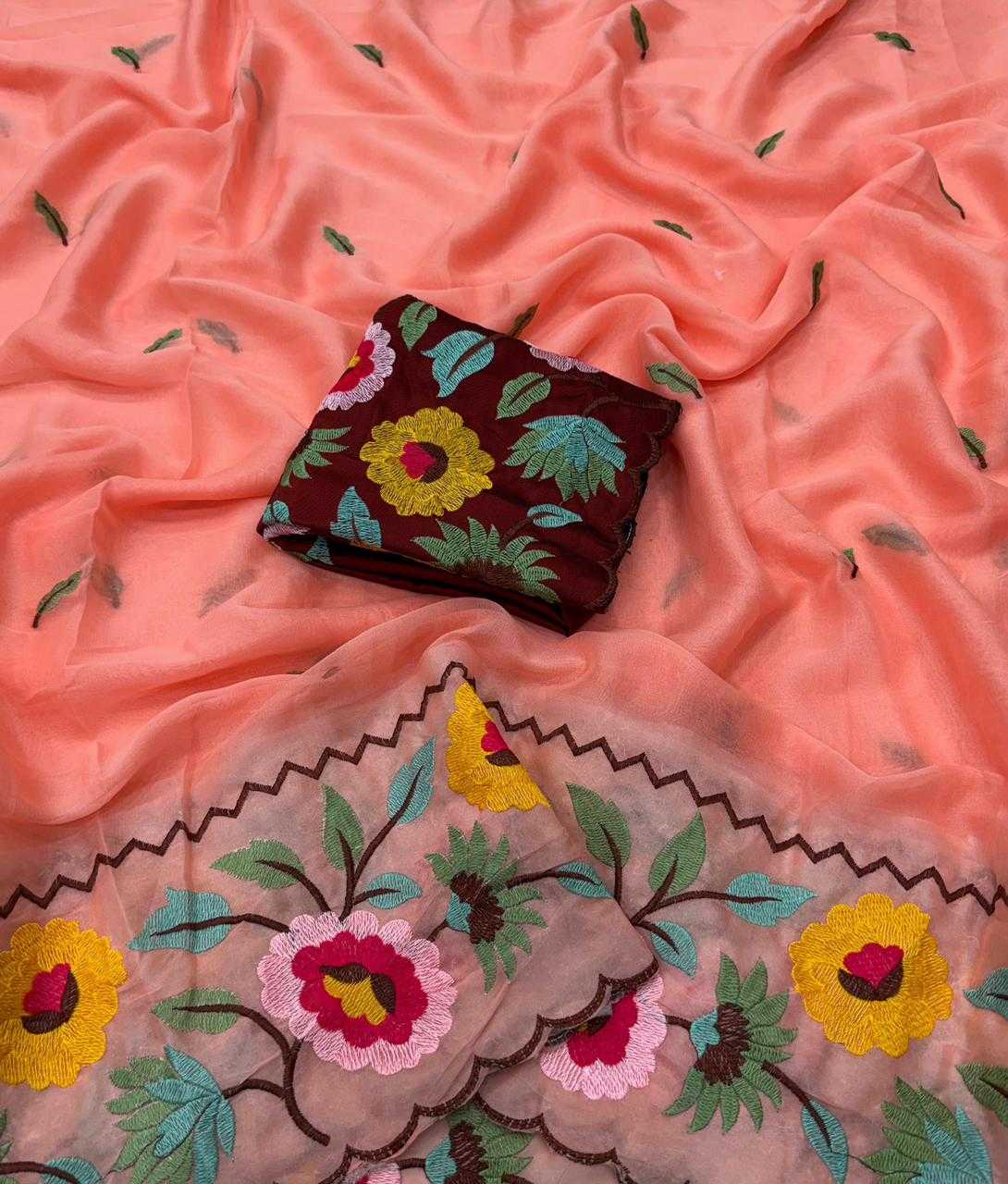 YNF Wholesale Georgette Designer Sarees  | Surat Manufacturer