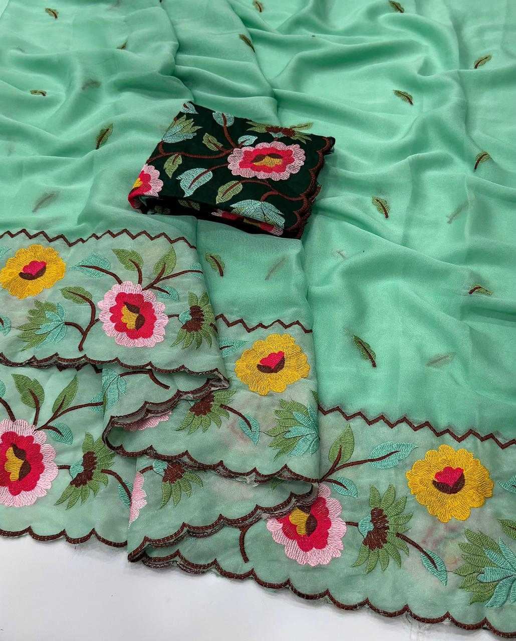 YNF Wholesale Georgette Designer Sarees  | Surat Manufacturer