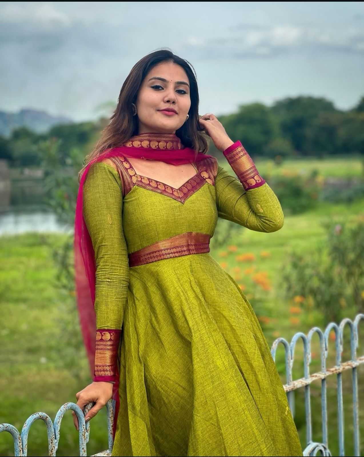 YNF Wholesale Vichitra Silk Designer Gowns  | Surat Manufacturer
