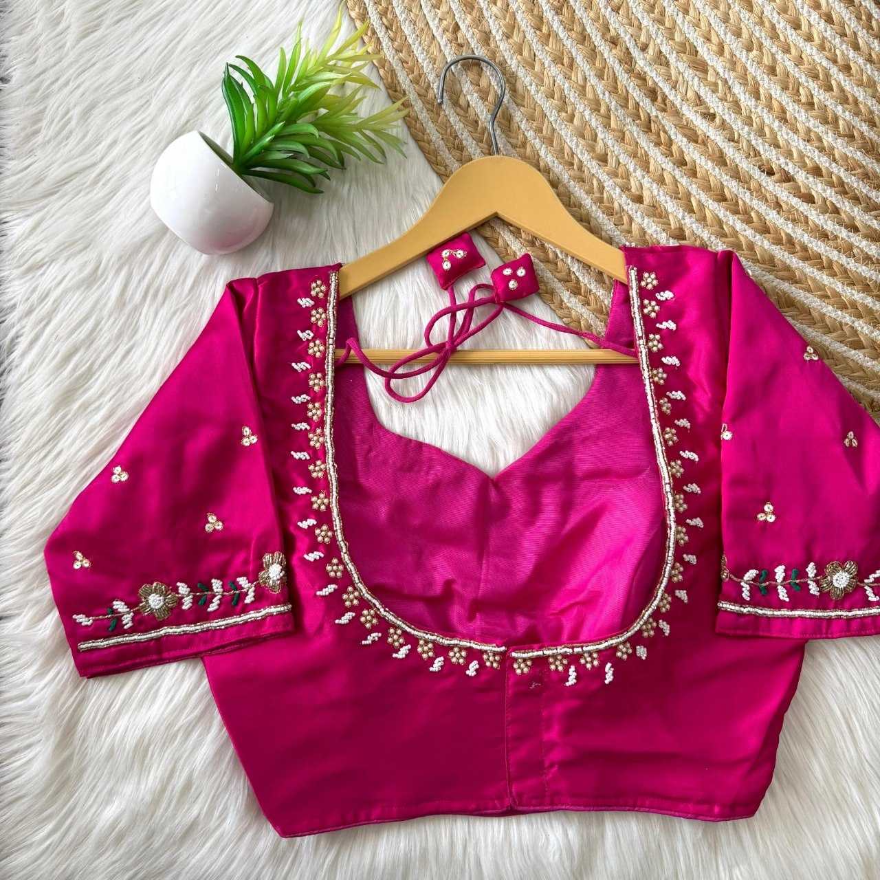 YNF Wholesale Silk Sequence Embroidery Blouse  | Surat Manufacturer