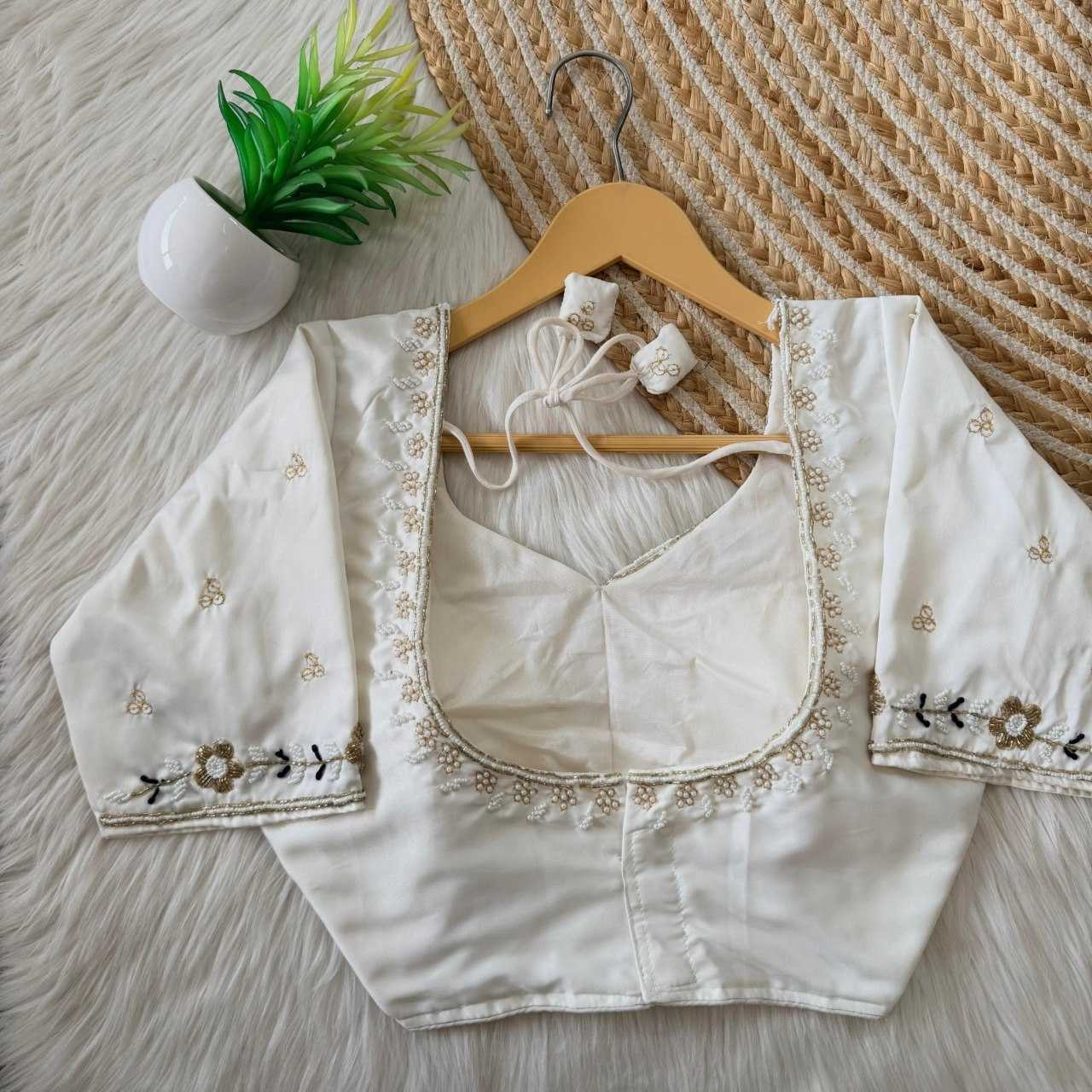 YNF Wholesale Silk Sequence Embroidery Blouse  | Surat Manufacturer