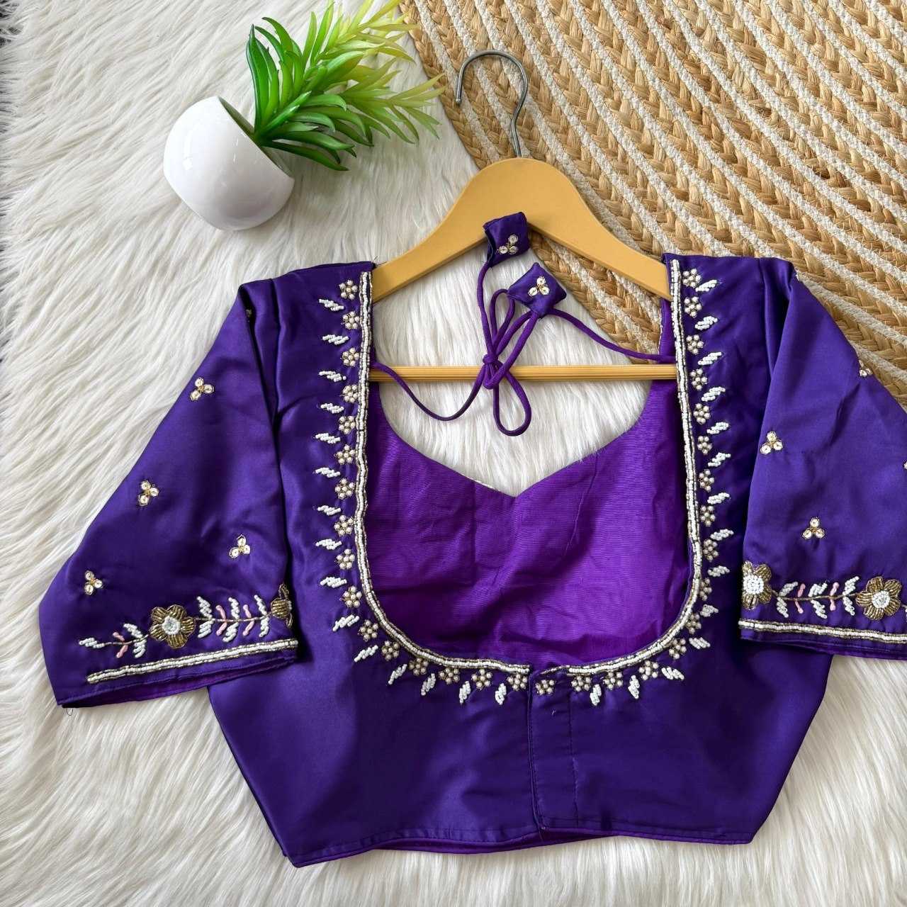 YNF Wholesale Silk Sequence Embroidery Blouse  | Surat Manufacturer