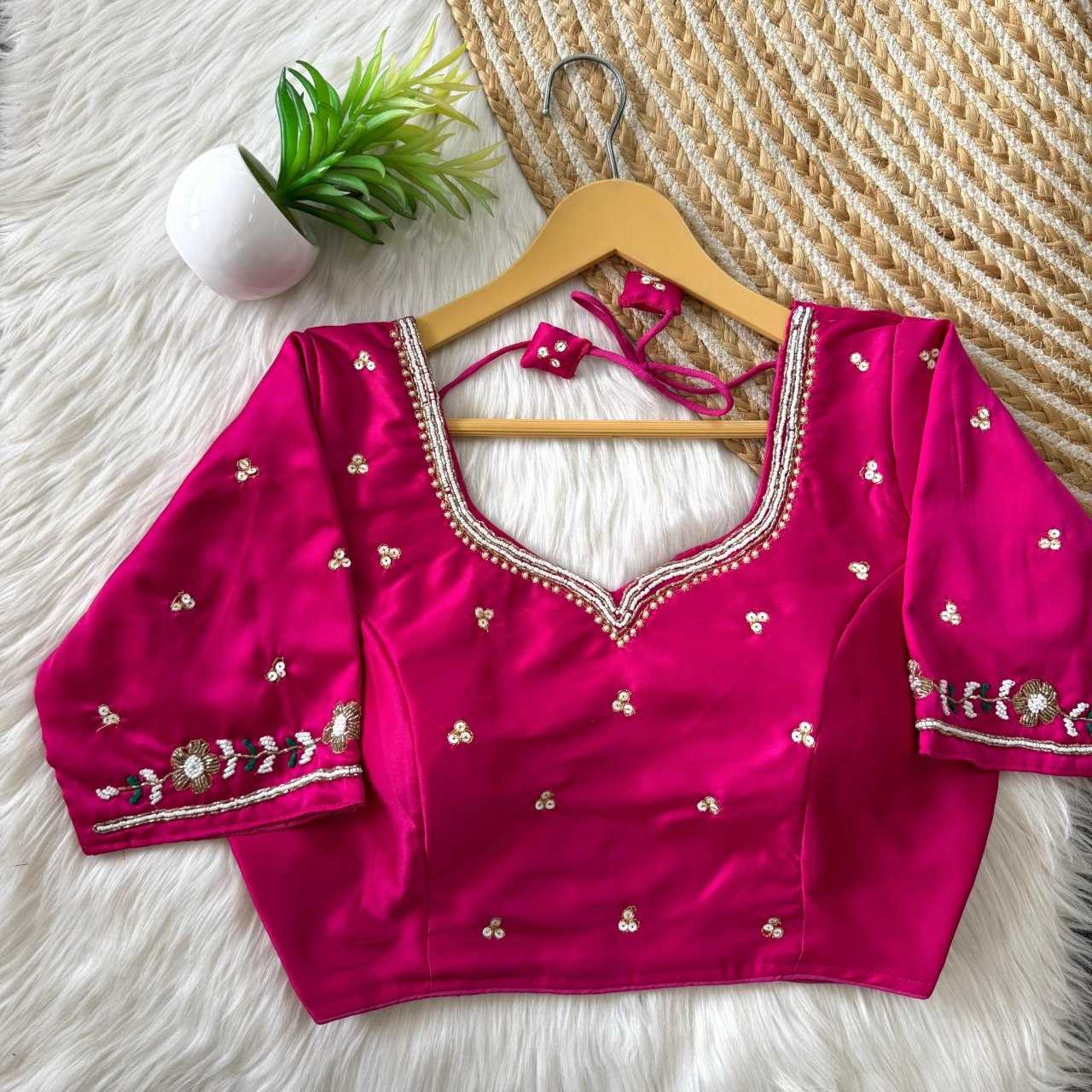 YNF Wholesale Silk Sequence Embroidery Blouse  | Surat Manufacturer