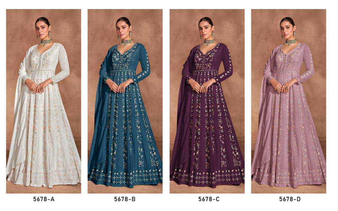 YNF Wholesale Chinon Party Gowns  | Surat Manufacturer