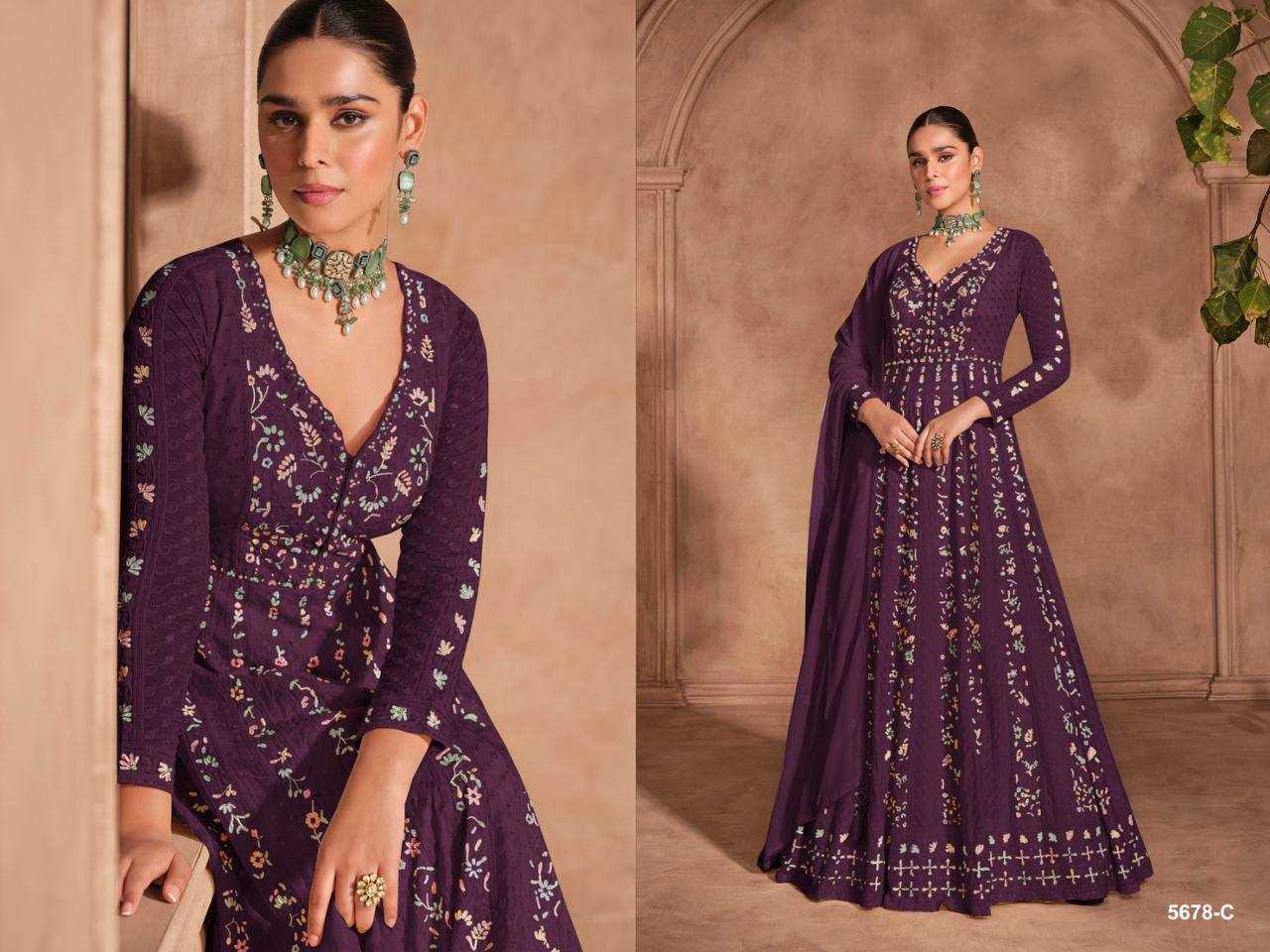 YNF Wholesale Chinon Party Gowns  | Surat Manufacturer