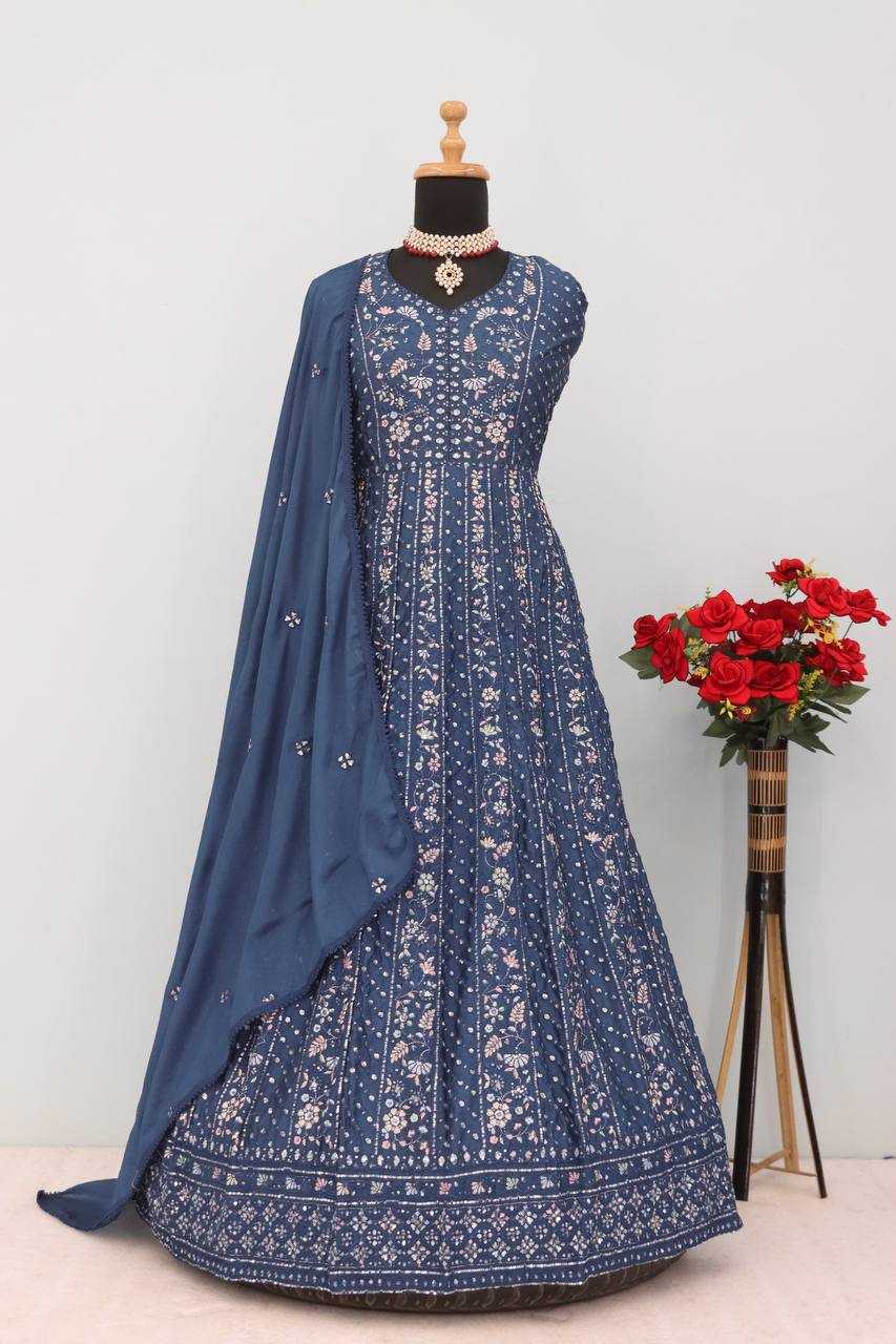 YNF Wholesale Chinon Party Gowns  | Surat Manufacturer