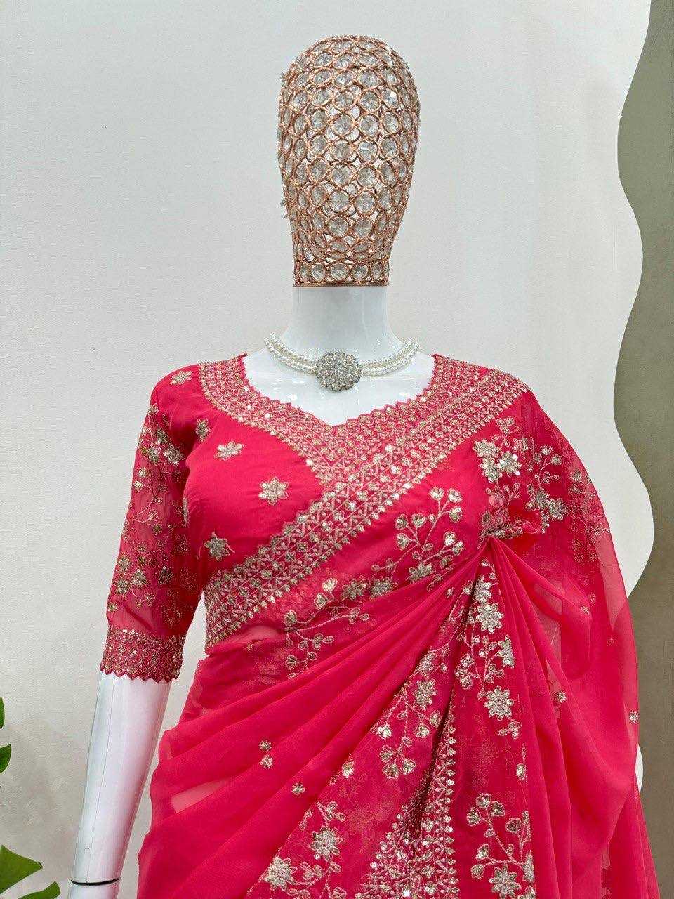 YNF Wholesale Organza Silk Traditional Silk Sarees  | Surat Manufacturer