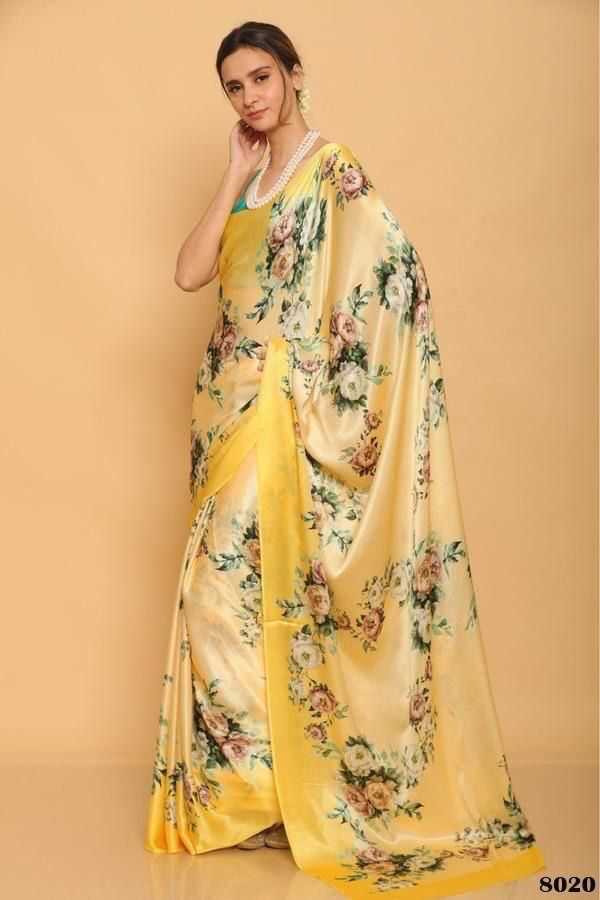 YNF Wholesale Japan Sartin Party Wear Sarees  | Surat Manufacturer