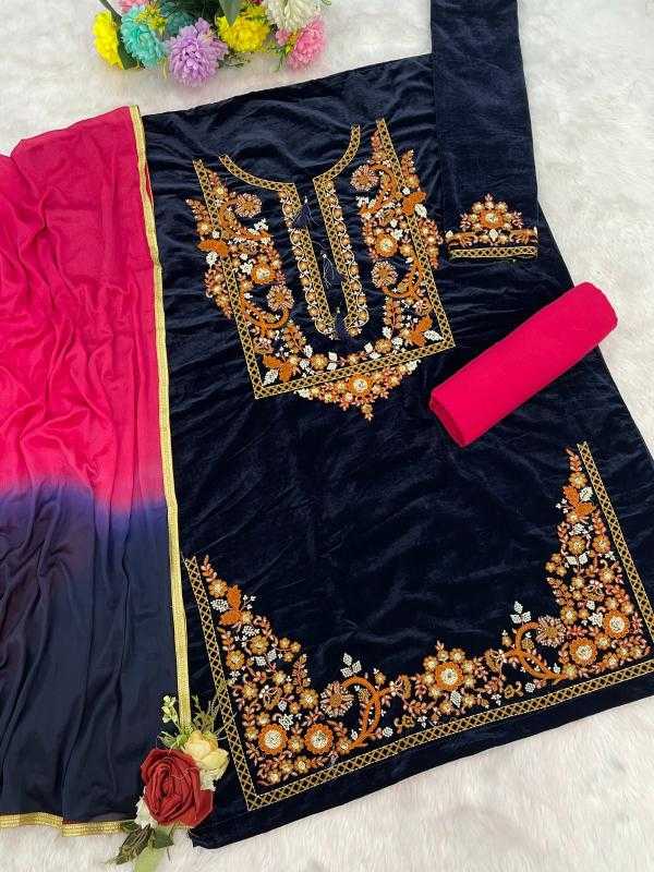 YNF Wholesale Velvet Embroidery Suits  | Surat Manufacturer