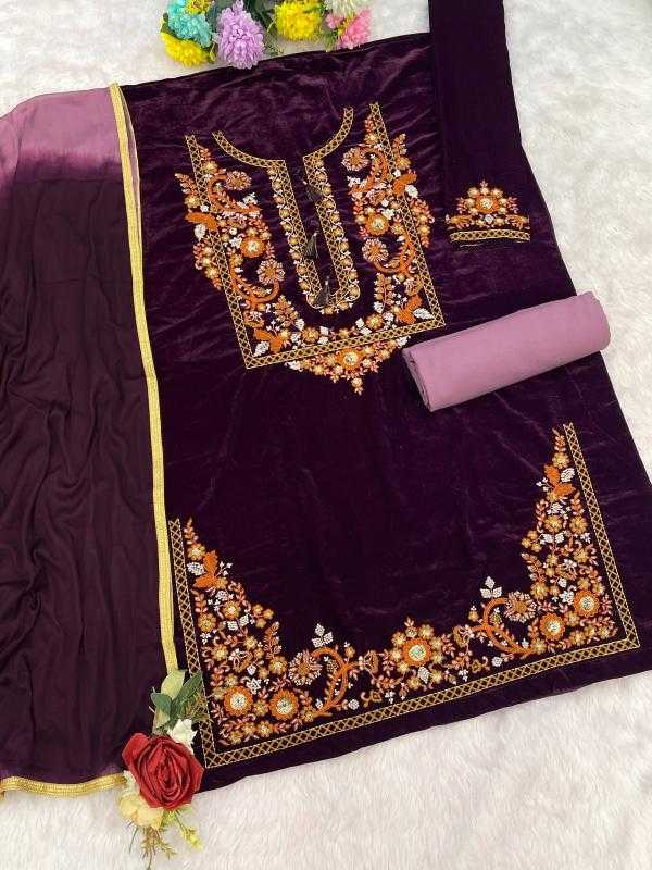 YNF Wholesale Velvet Embroidery Suits  | Surat Manufacturer