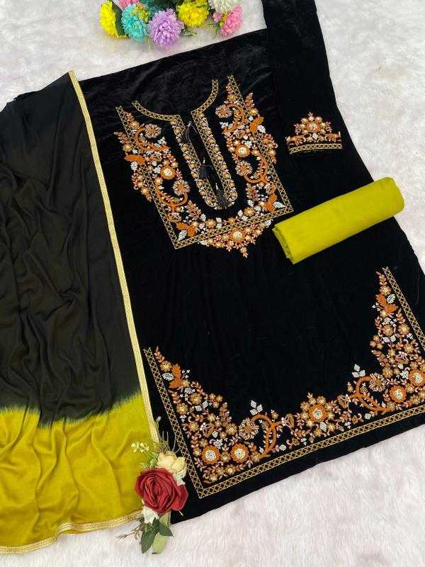 YNF Wholesale Velvet Embroidery Suits  | Surat Manufacturer