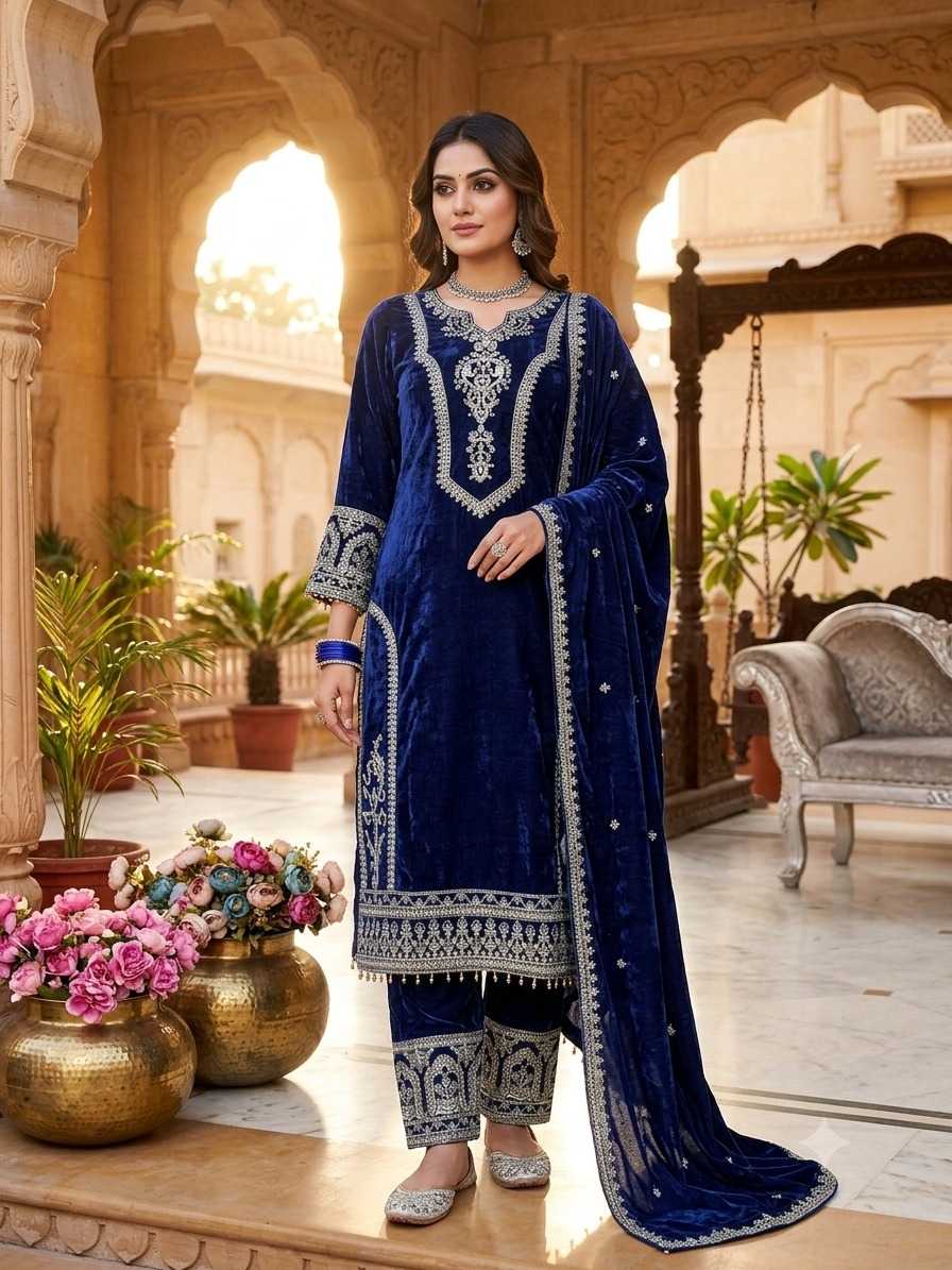 YNF Wholesale Pure Viscos Velvet Suits  | Surat Manufacturer