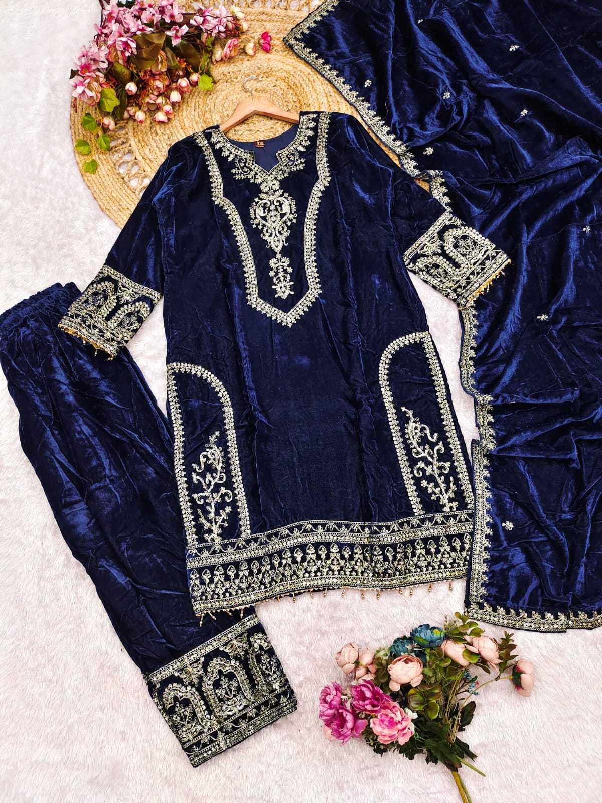 YNF Wholesale Pure Viscos Velvet Suits  | Surat Manufacturer