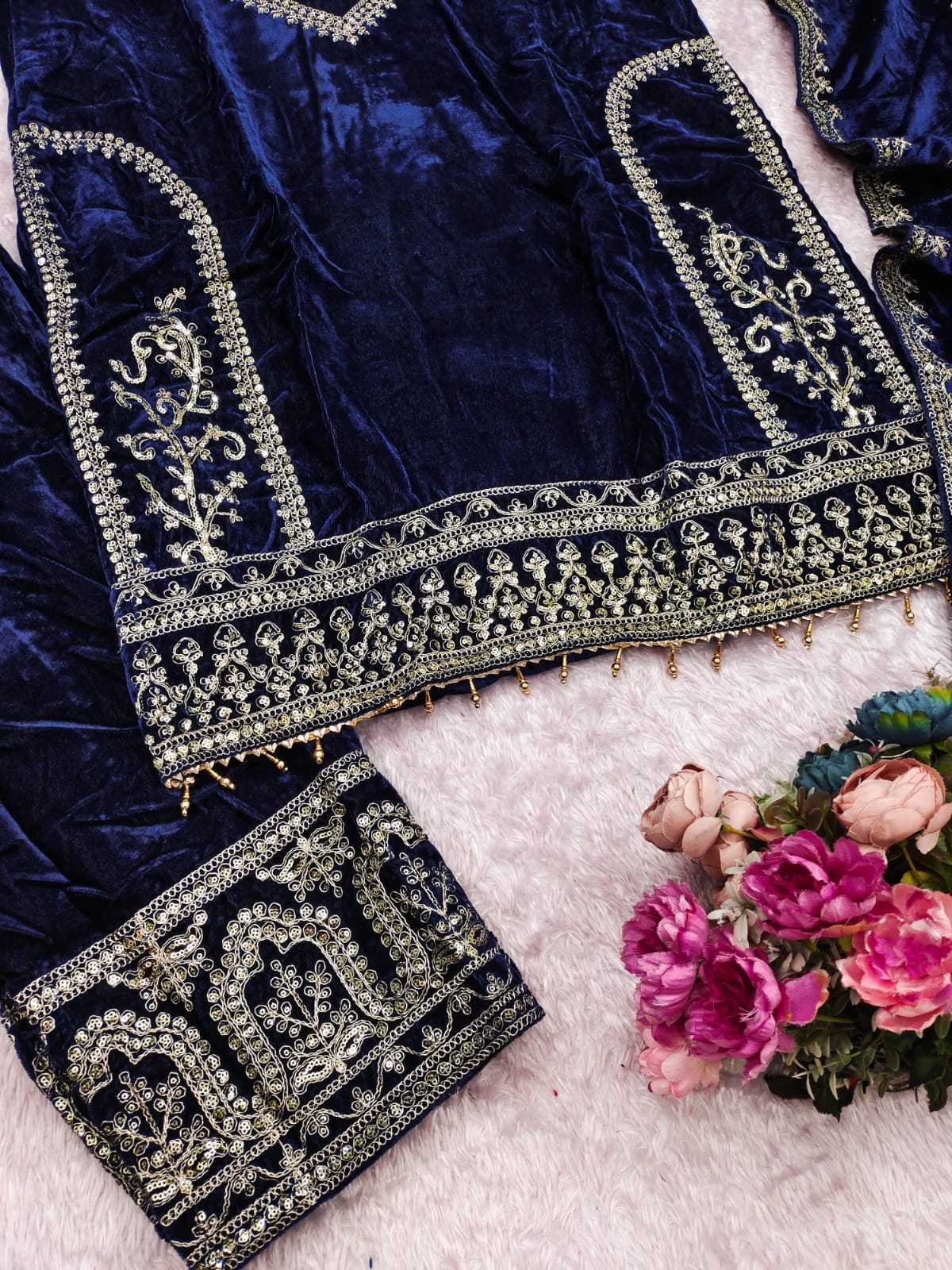 YNF Wholesale Pure Viscos Velvet Suits  | Surat Manufacturer