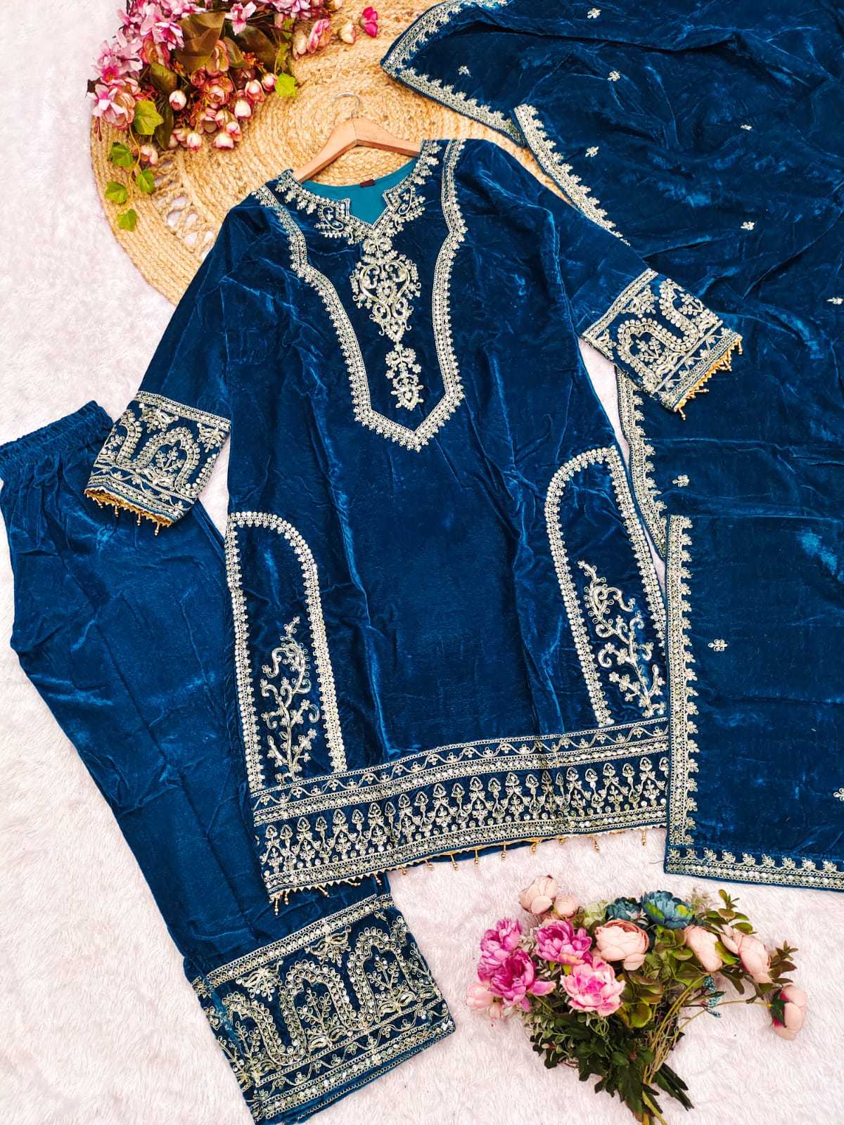 YNF Wholesale Pure Viscos Velvet Suits  | Surat Manufacturer
