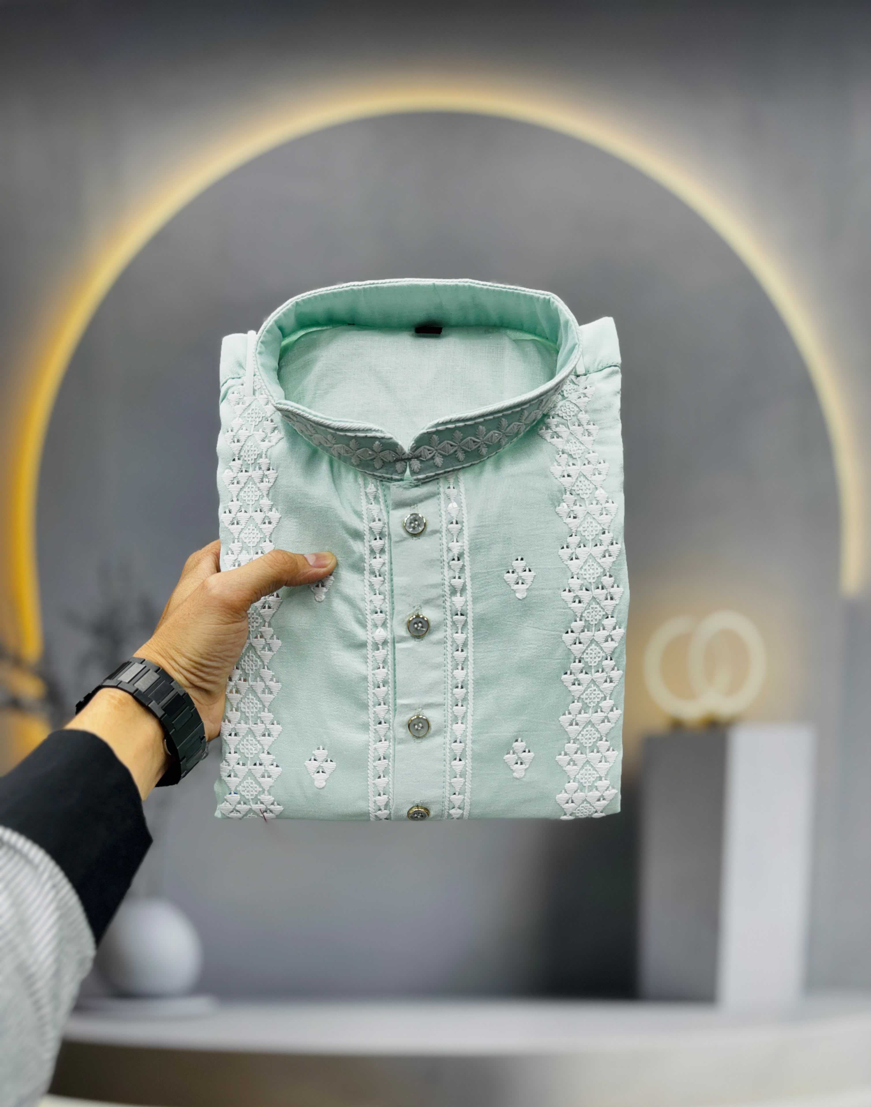 YNF Wholesale Soft Silk Mens Kurtas  | Surat Manufacturer