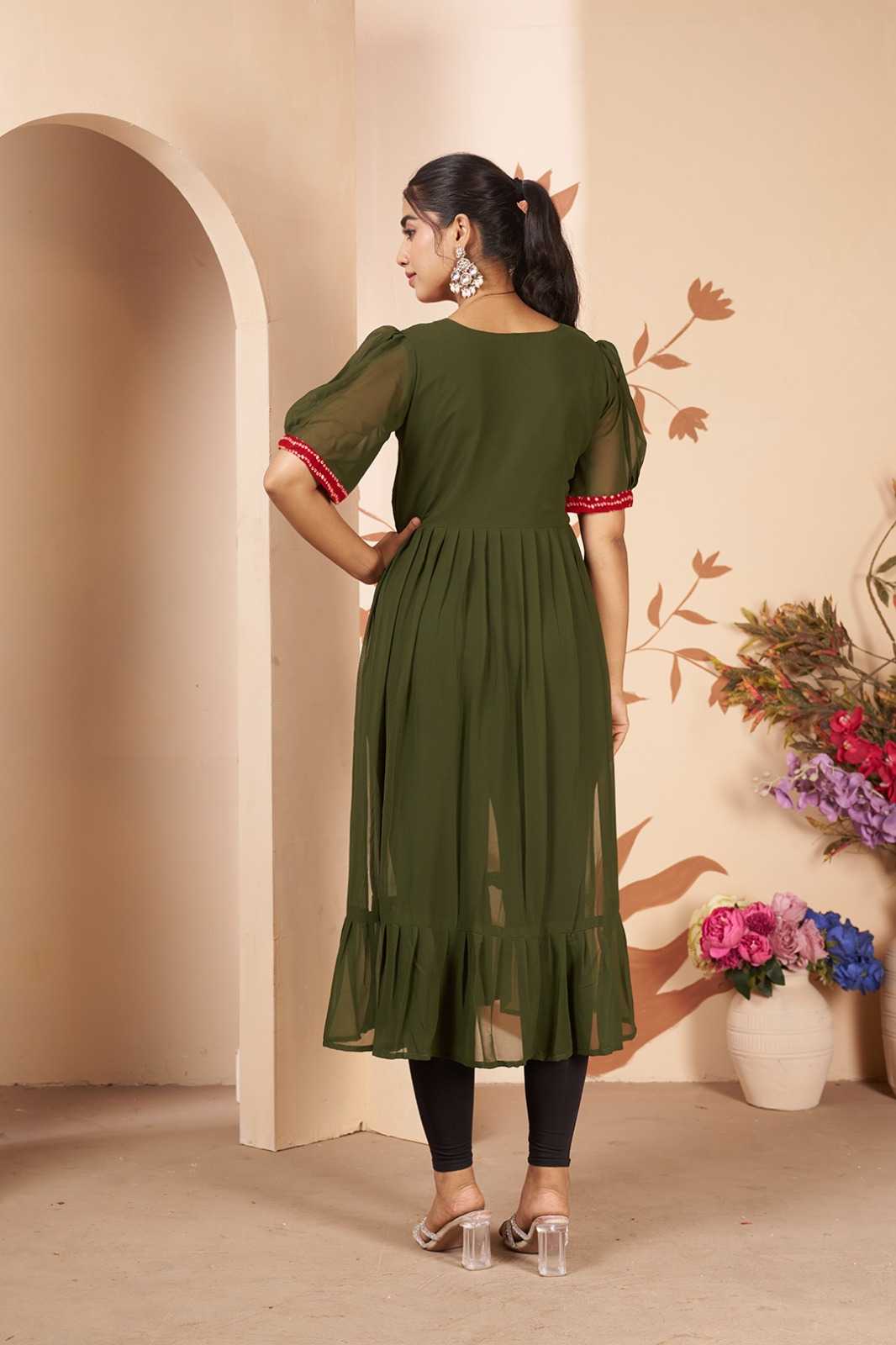 YNF Wholesale Georgette Designer Kurtis  | Surat Manufacturer