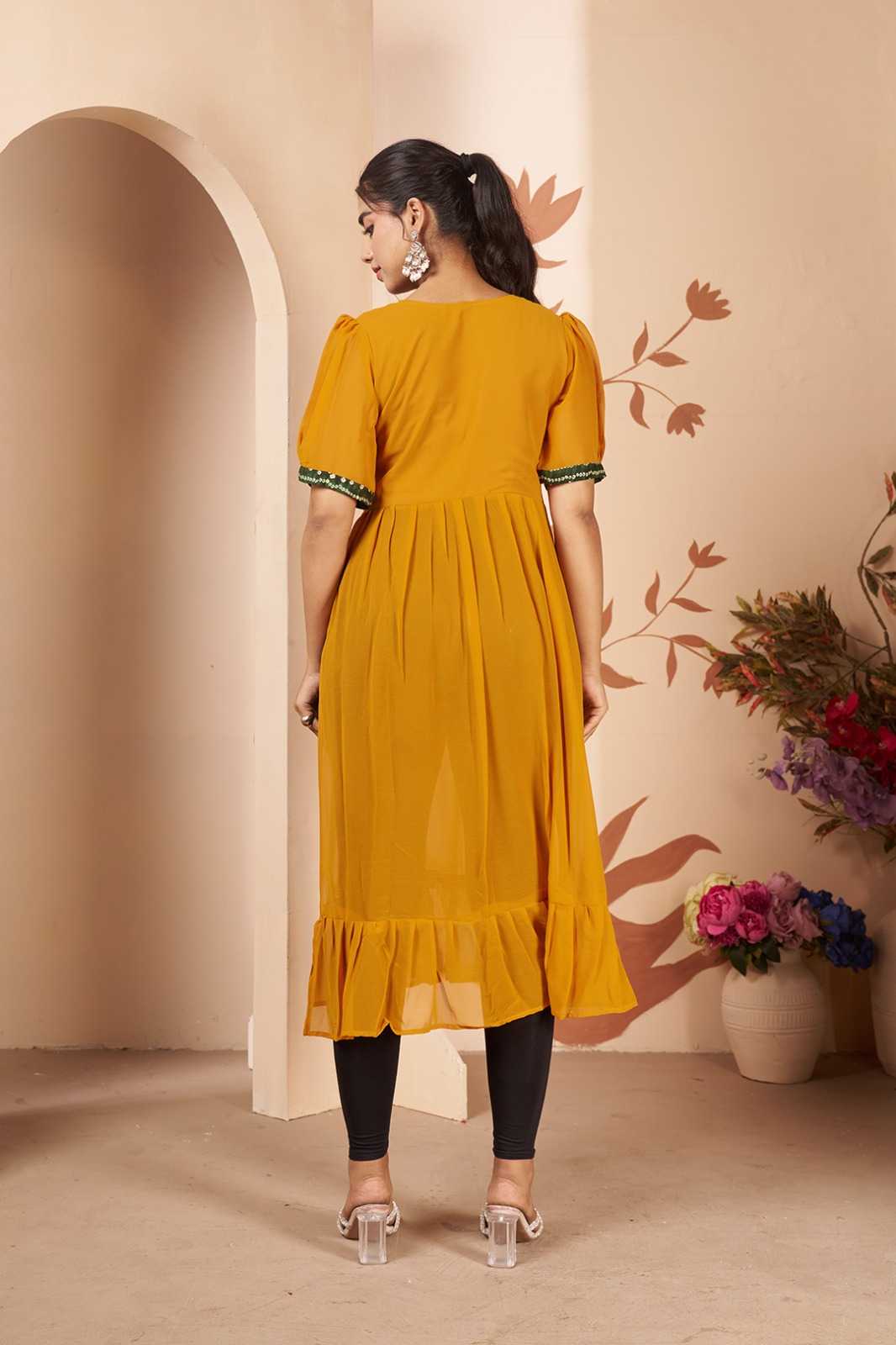 YNF Wholesale Georgette Designer Kurtis  | Surat Manufacturer