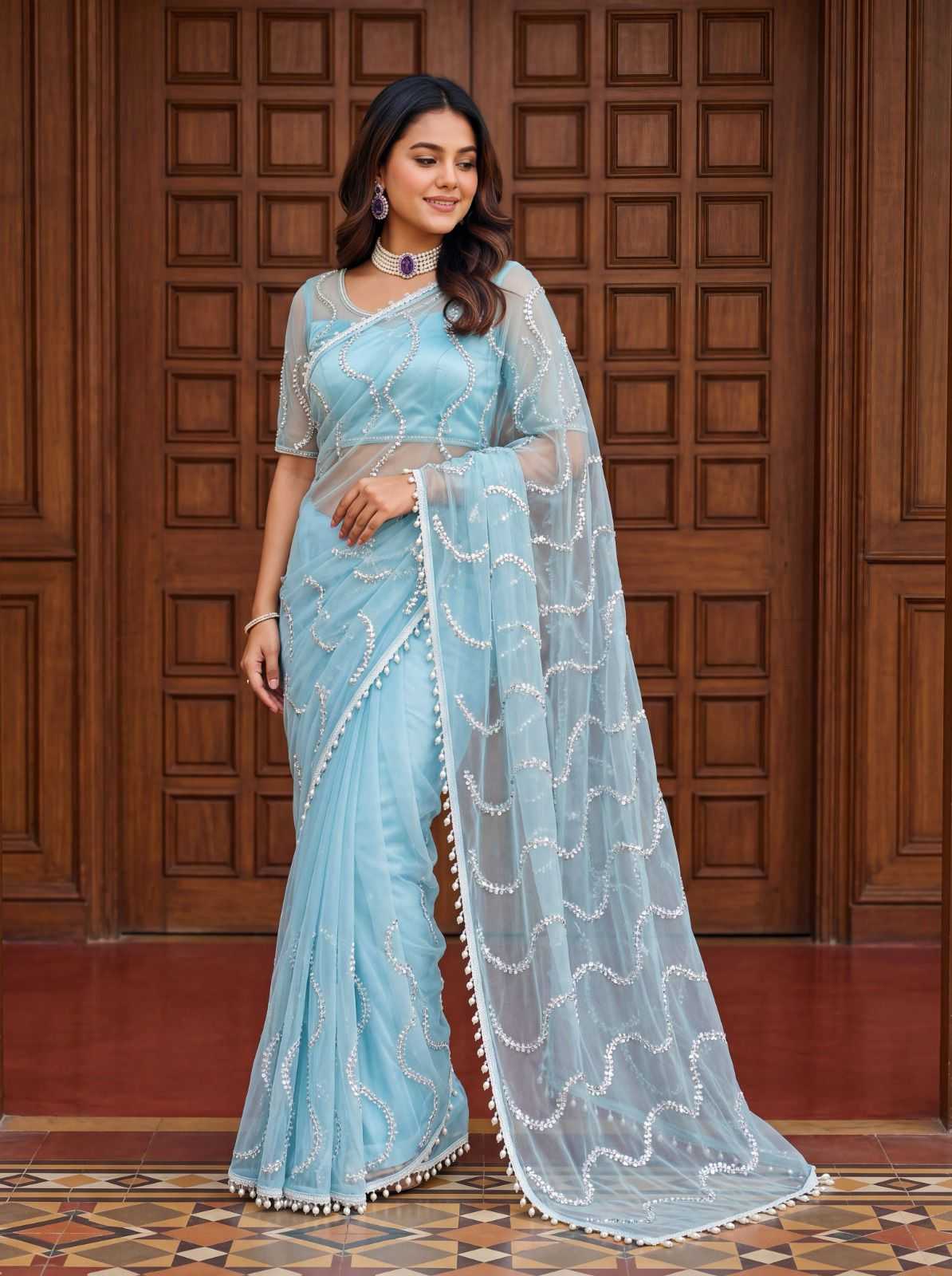YNF Wholesale Butterfly Net Designer Sarees  | Surat Manufacturer
