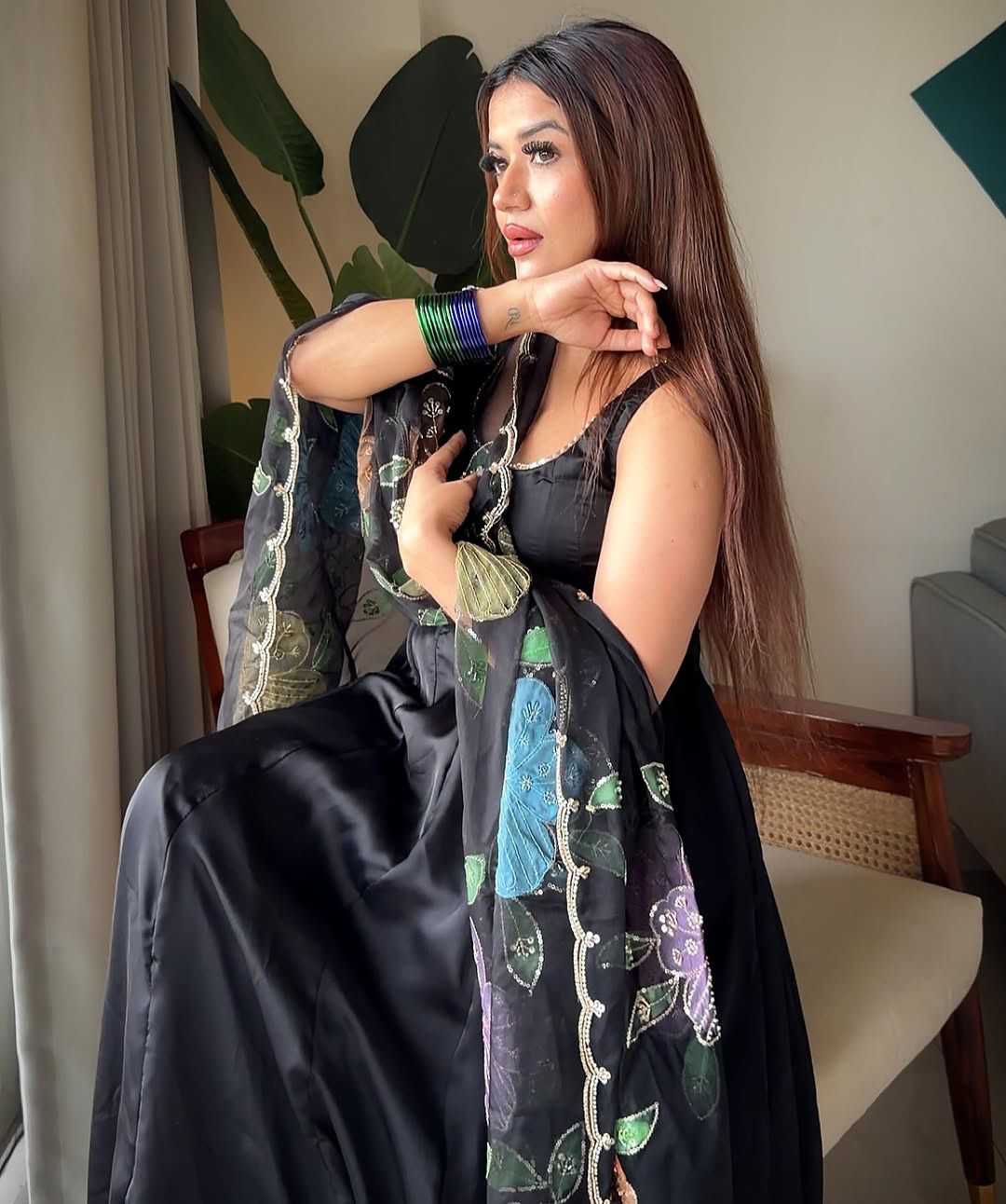 YNF Wholesale Crepe Anarkali Gown  | Surat Manufacturer