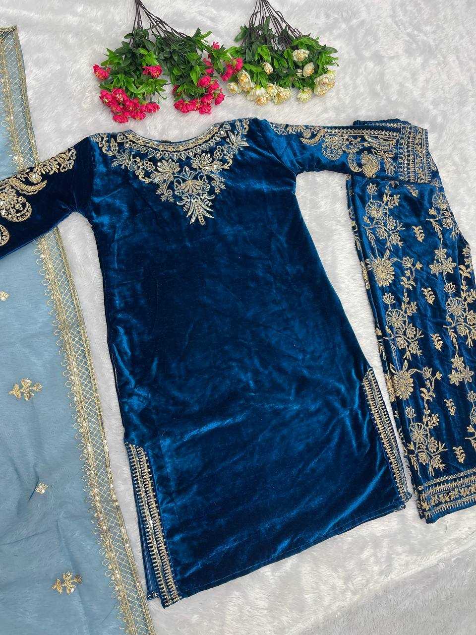 YNF Wholesale Viscose Velvet Suits  | Surat Manufacturer