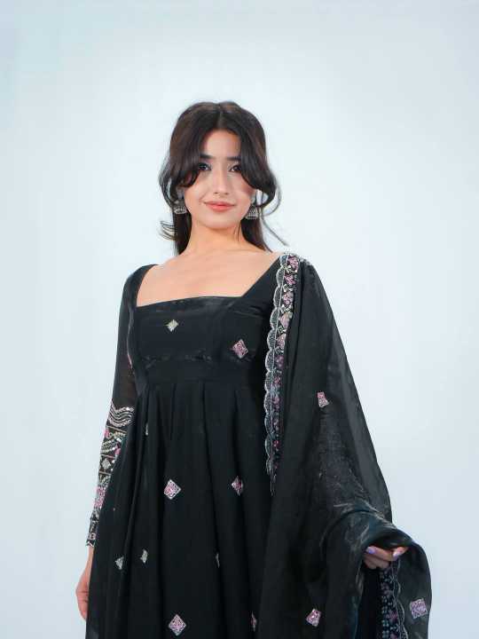YNF Wholesale Satin Fancy Gowns  | Surat Manufacturer