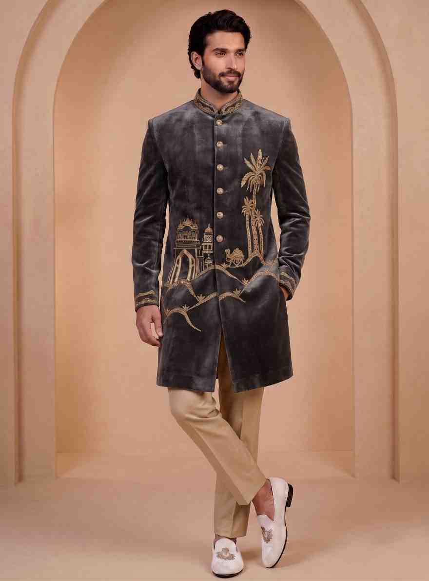 YNF Wholesale Satin Silk Indo Western  | Surat Manufacturer