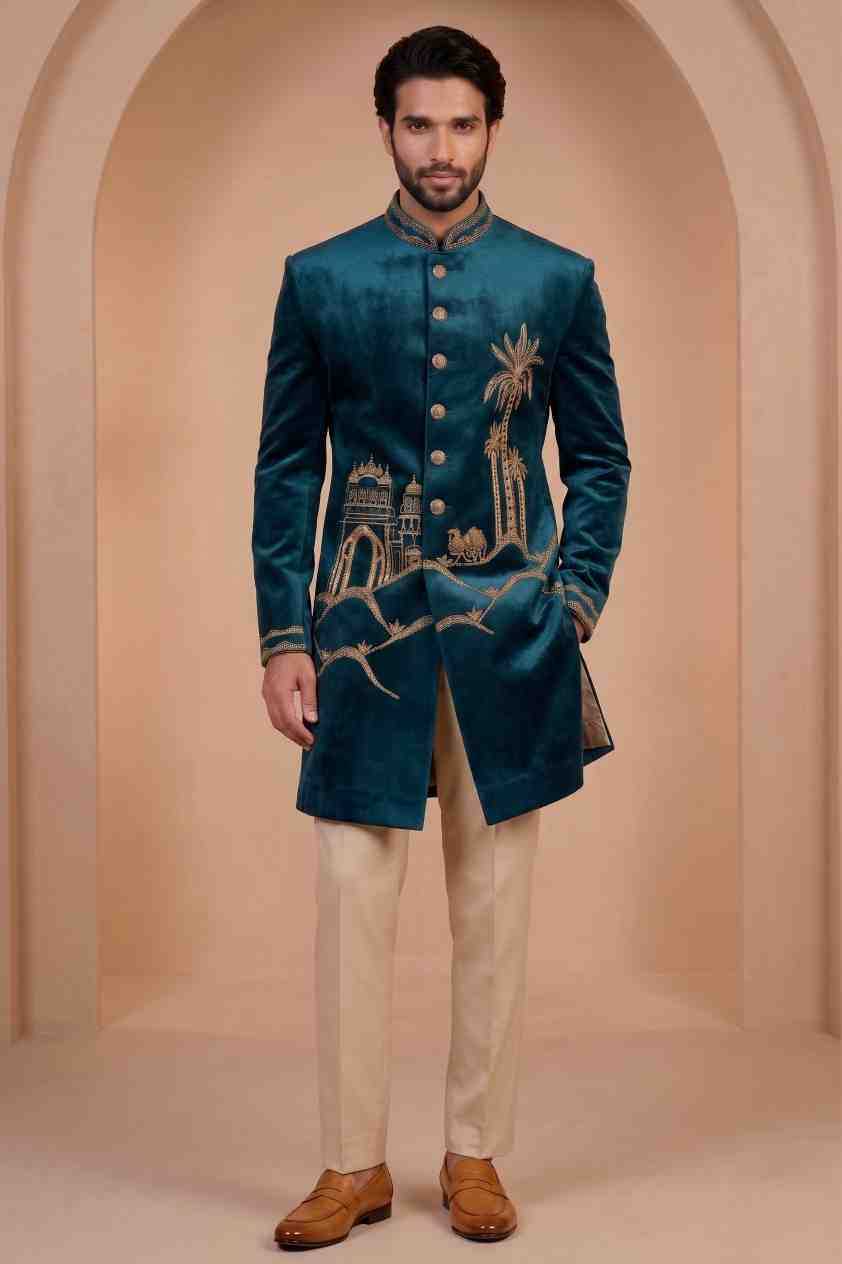 YNF Wholesale Satin Silk Indo Western  | Surat Manufacturer