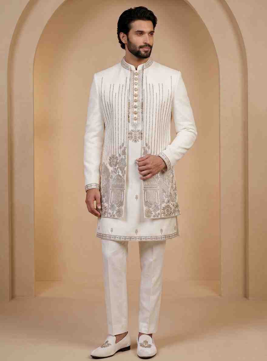 YNF Wholesale Satin Silk Indo Western  | Surat Manufacturer