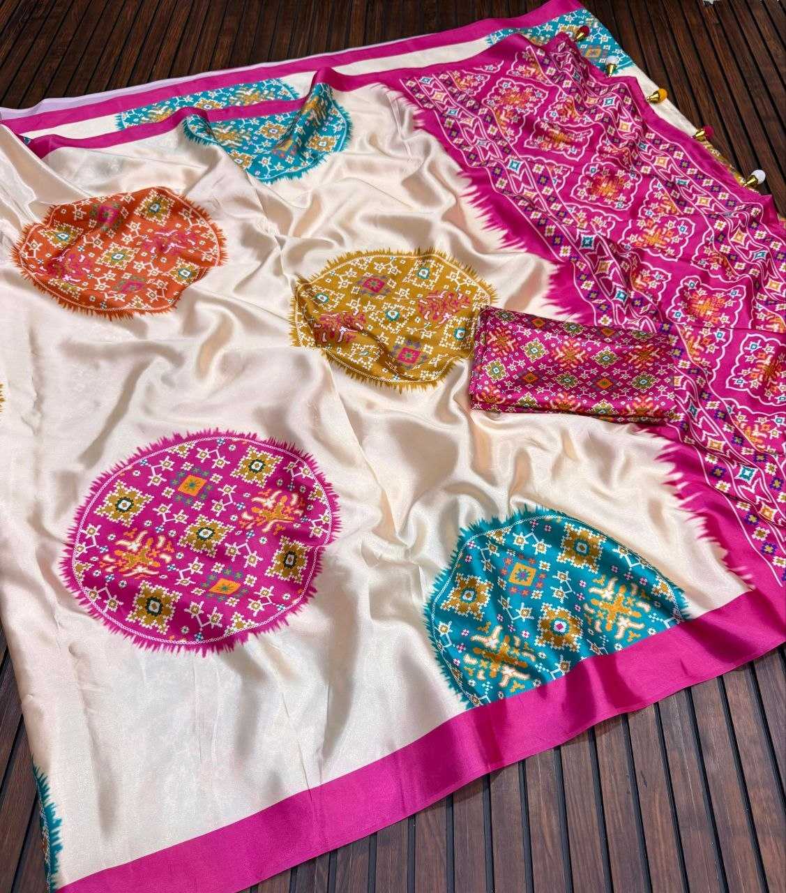 YNF Wholesale Satin Silk Printed Silk Saree  | Surat Manufacturer