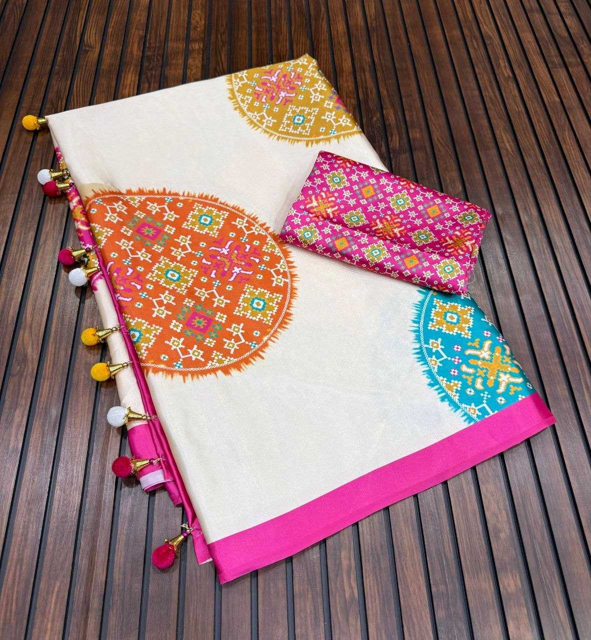 YNF Wholesale Satin Silk Printed Silk Saree  | Surat Manufacturer
