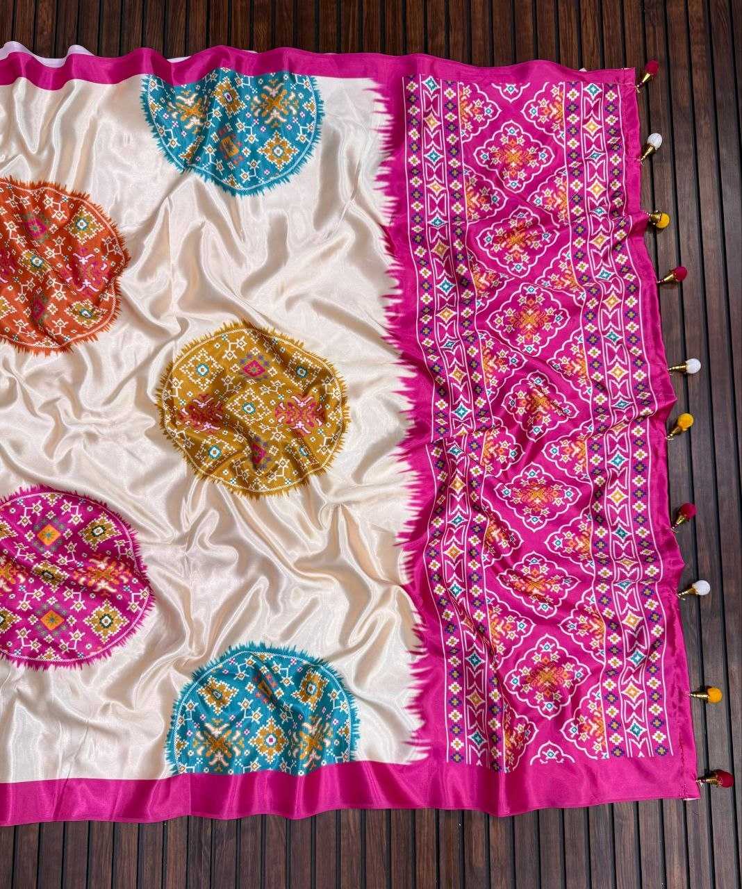 YNF Wholesale Satin Silk Printed Silk Saree  | Surat Manufacturer
