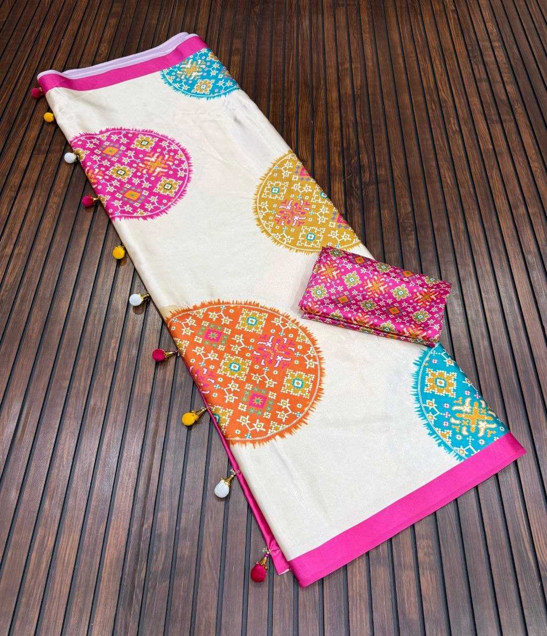 YNF Wholesale Satin Silk Printed Silk Saree  | Surat Manufacturer