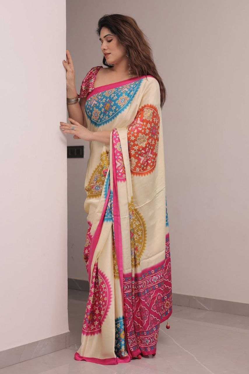 YNF Wholesale Satin Silk Printed Silk Saree  | Surat Manufacturer