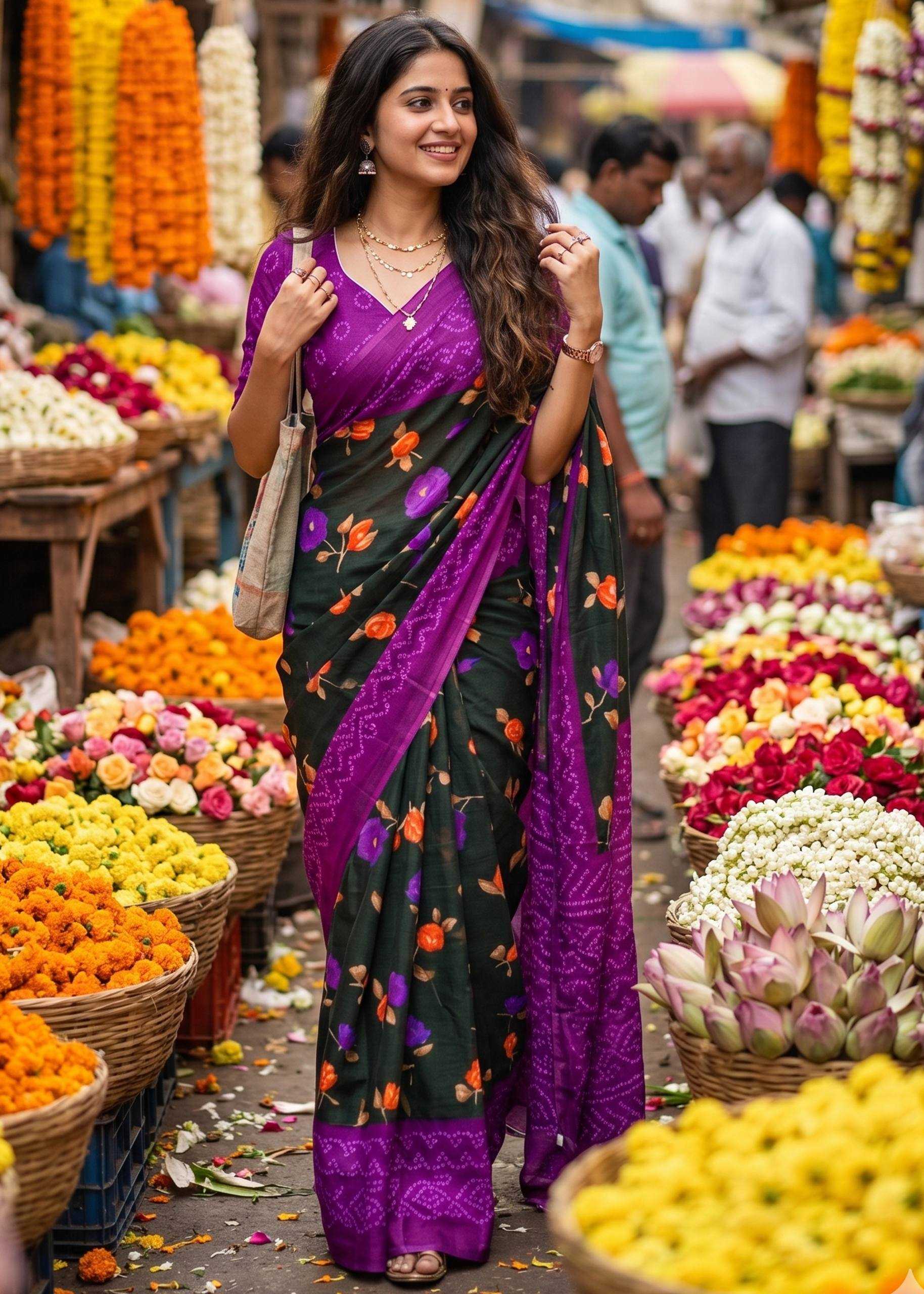YNF Wholesale Cotton Block Print Sarees  | Surat Manufacturer
