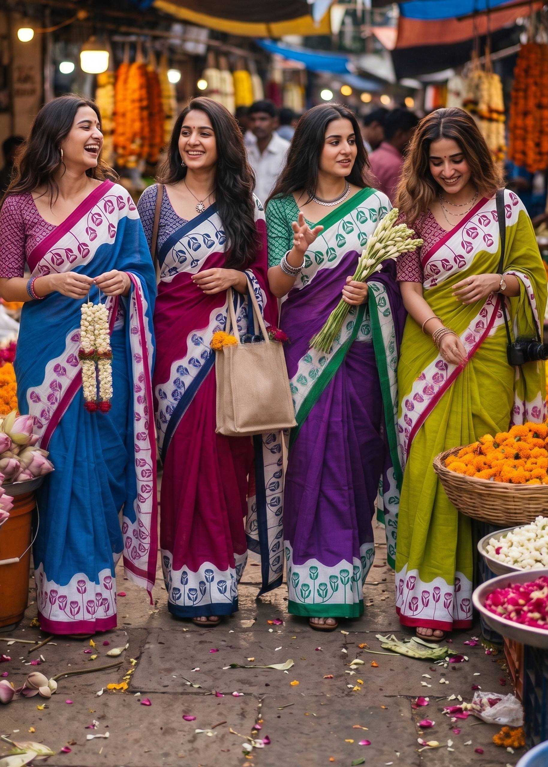 YNF Wholesale Cotton Printed Sarees  | Surat Manufacturer