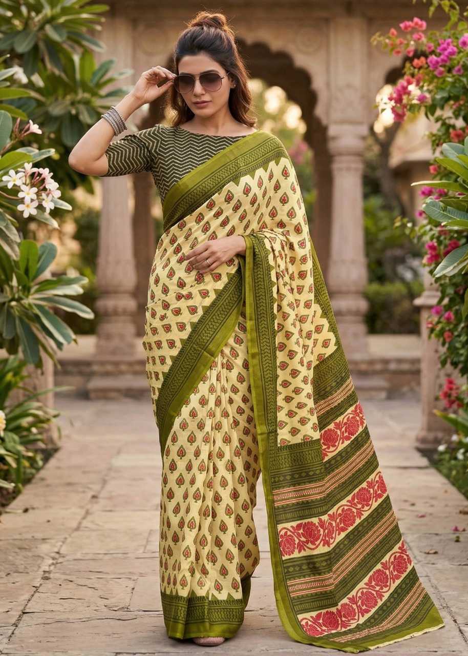 YNF Wholesale Pure Cotton Designer Sarees  | Surat Manufacturer