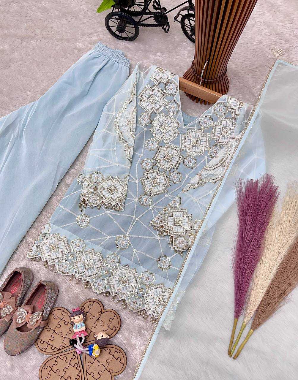YNF Wholesale Faux Georgette Embroidery Suits  | Surat Manufacturer