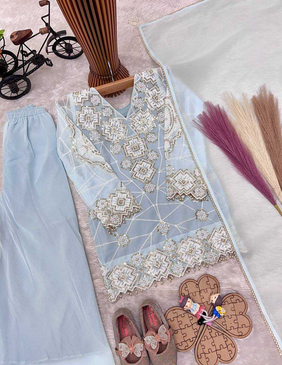 YNF Wholesale Faux Georgette Embroidery Suits  | Surat Manufacturer