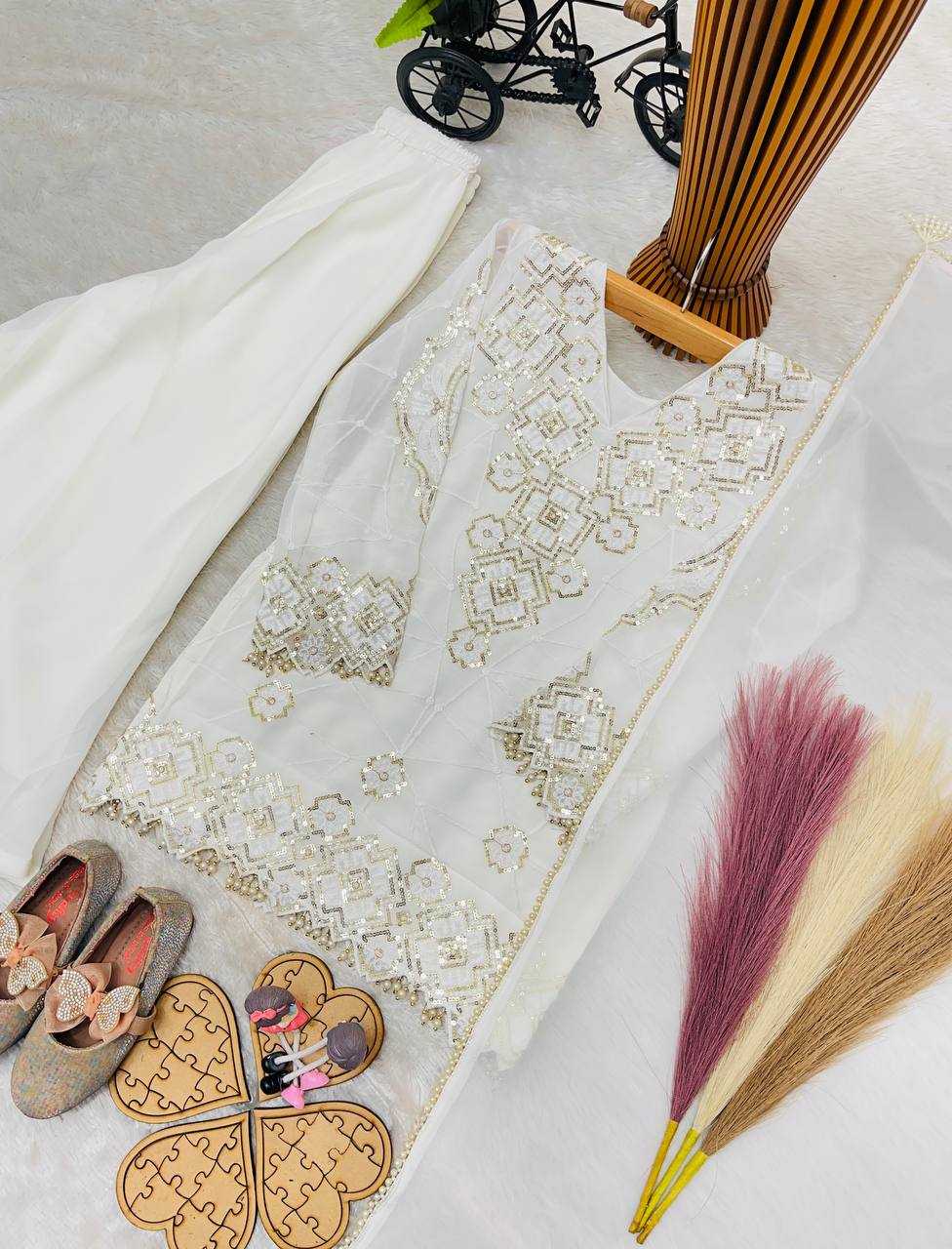 YNF Wholesale Faux Georgette Embroidery Suits  | Surat Manufacturer