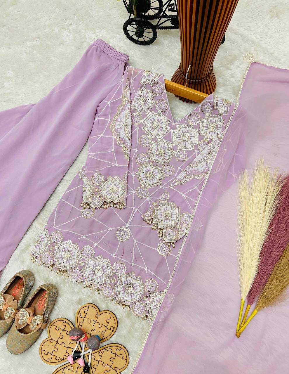 YNF Wholesale Faux Georgette Embroidery Suits  | Surat Manufacturer