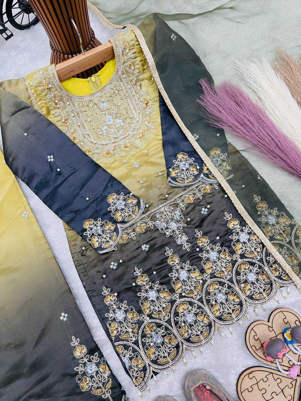 YNF Wholesale Heavy Silk Embroidered Frock  | Surat Manufacturer
