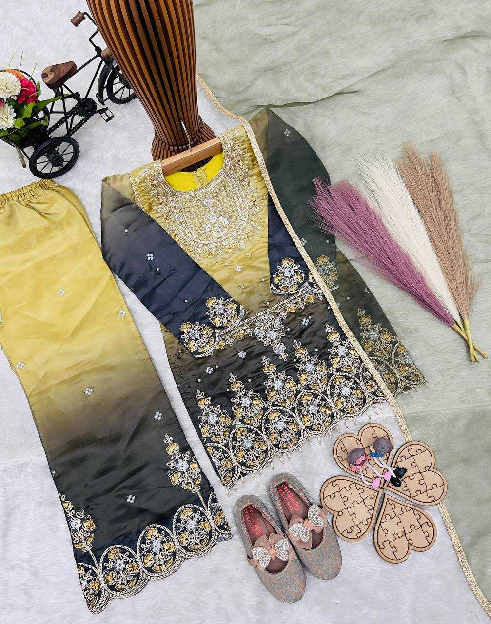YNF Wholesale Heavy Silk Embroidered Frock  | Surat Manufacturer