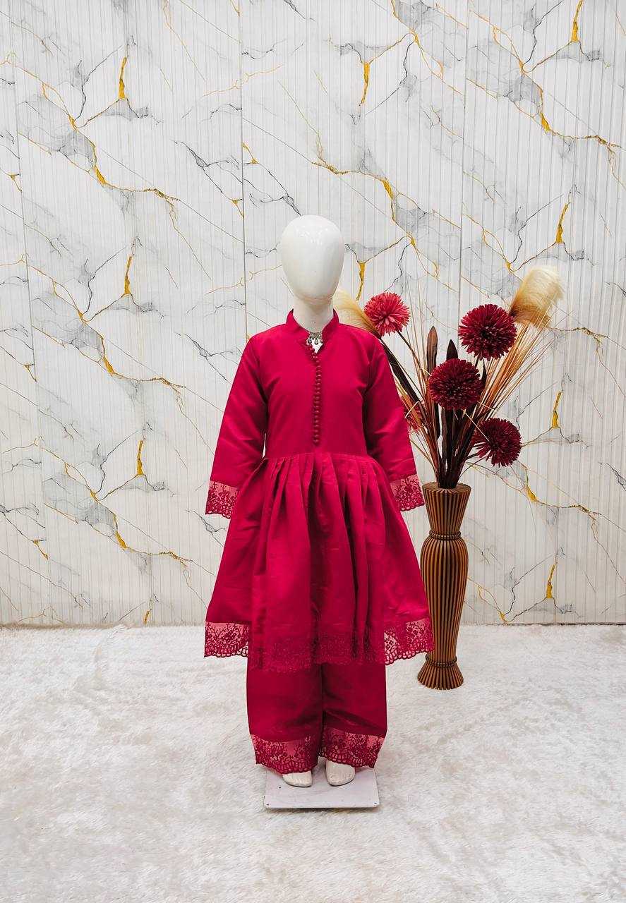 YNF Wholesale Heavy Roman Silk Kids Gown  | Surat Manufacturer