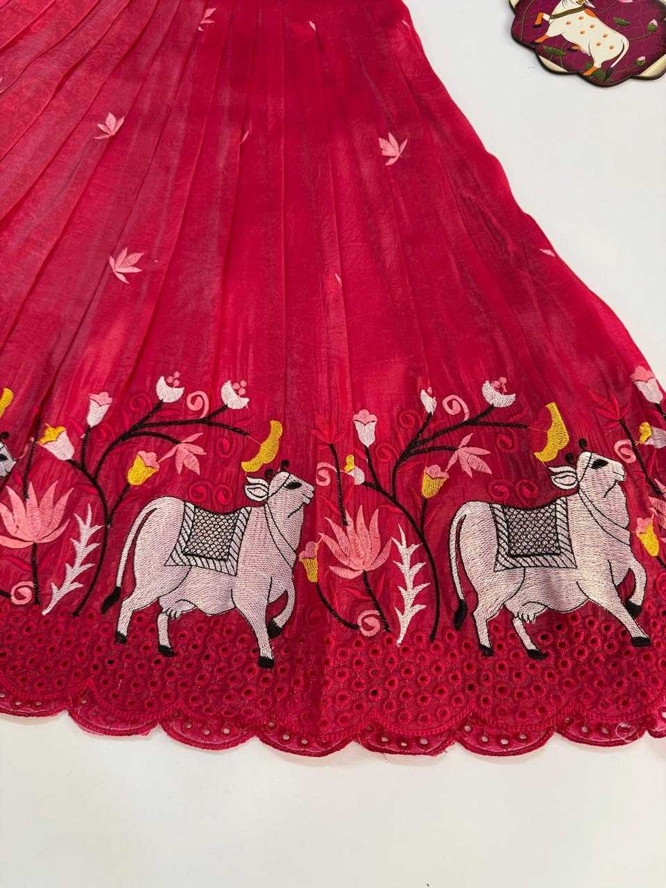 YNF Wholesale Crush Silk Kids Gown  | Surat Manufacturer