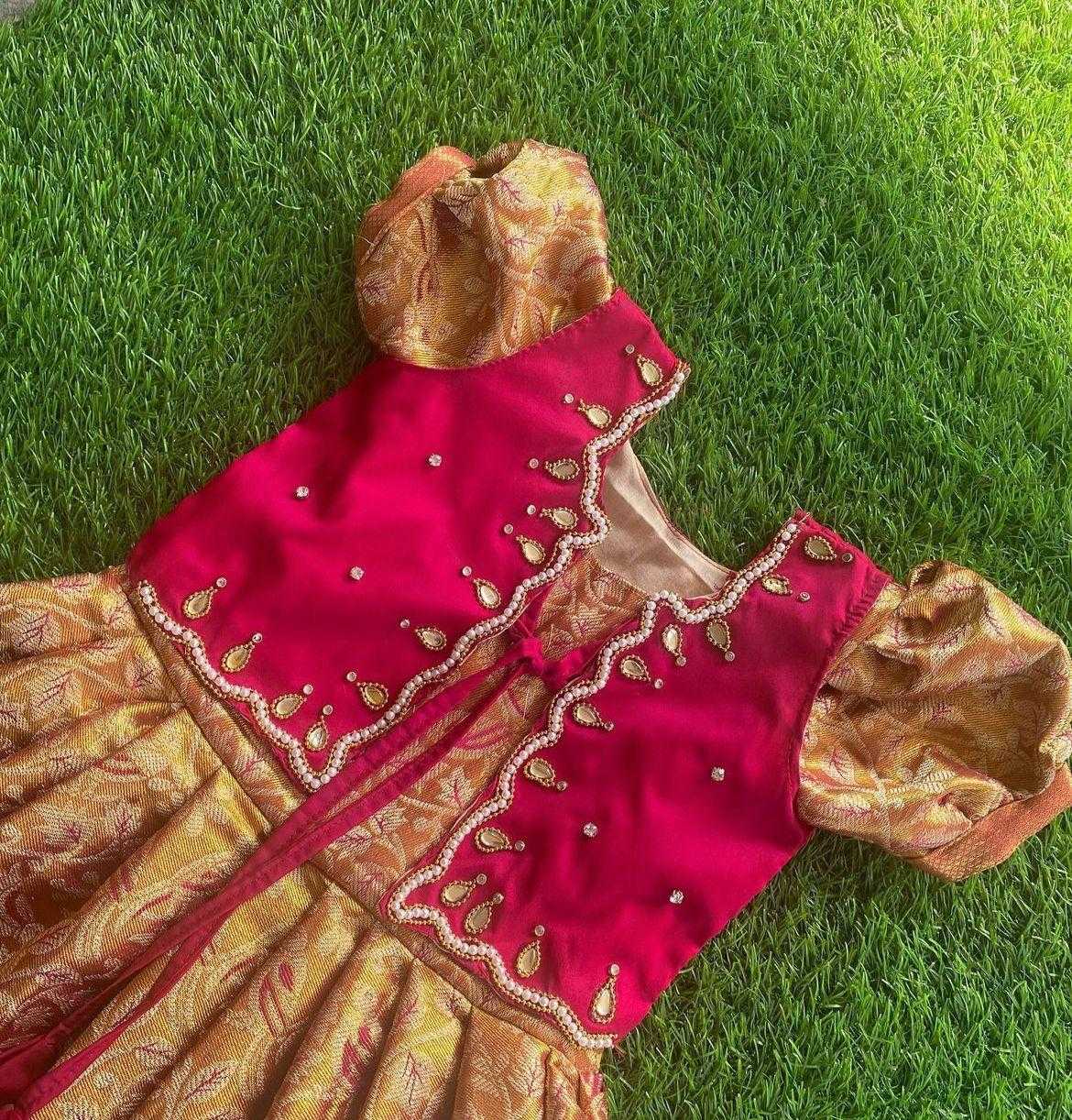 YNF Wholesale Soft Silk Kids Gown  | Surat Manufacturer