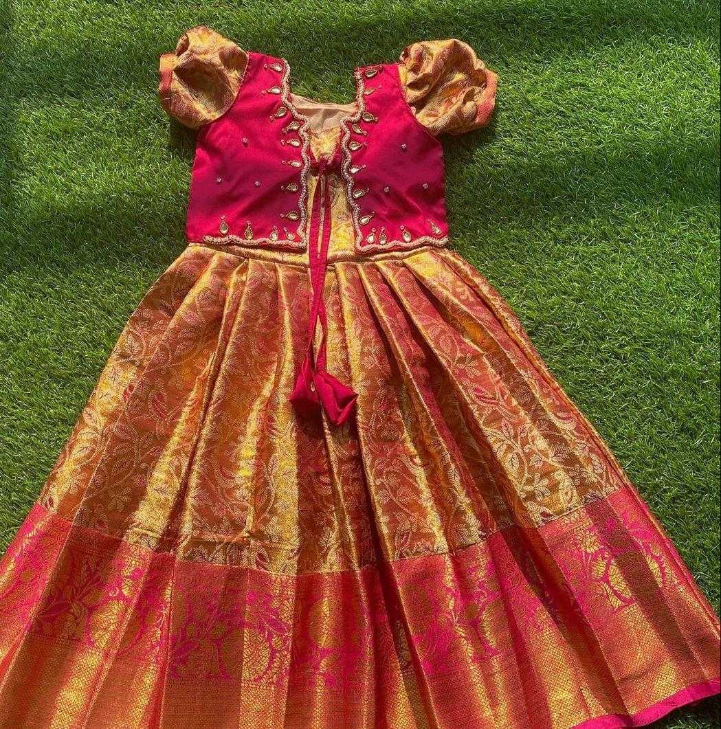 YNF Wholesale Soft Silk Kids Gown  | Surat Manufacturer