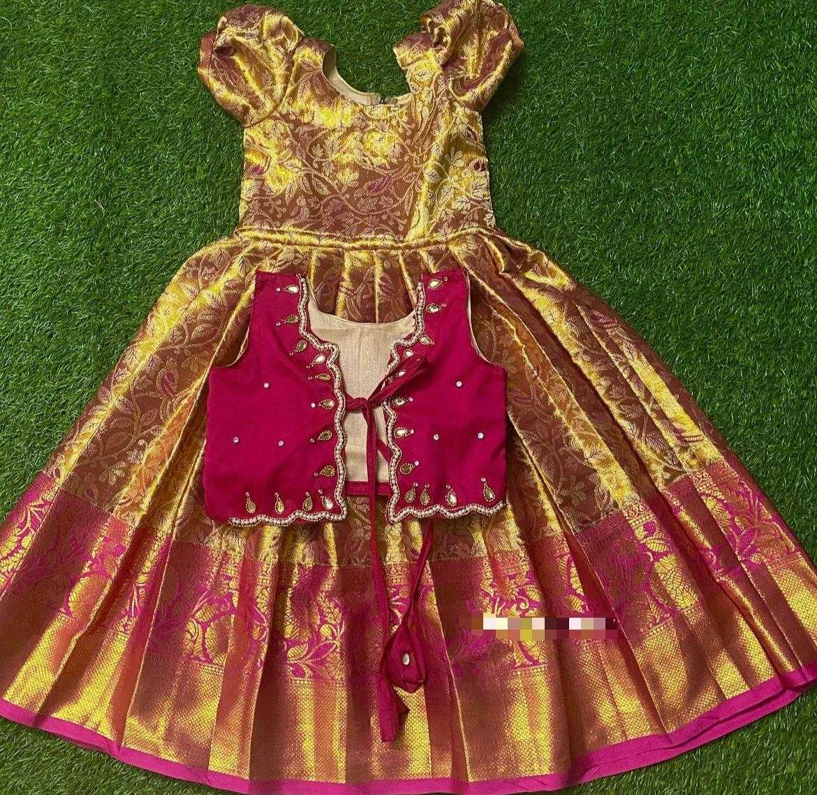 YNF Wholesale Soft Silk Kids Gown  | Surat Manufacturer