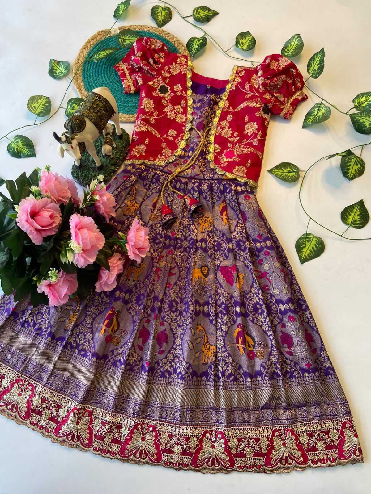 YNF Wholesale Dola Silk Kids Gown  | Surat Manufacturer