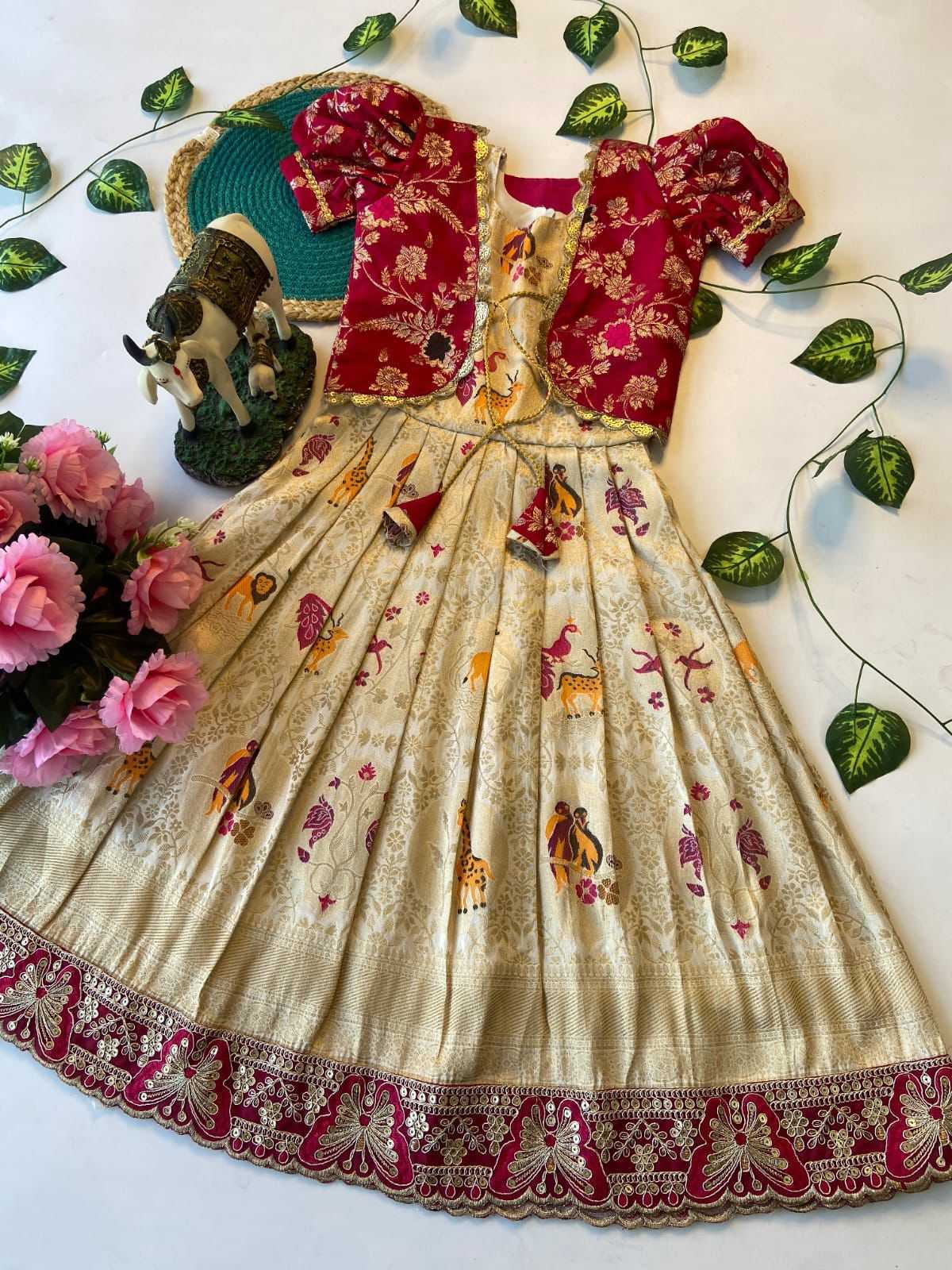 YNF Wholesale Dola Silk Kids Gown  | Surat Manufacturer